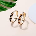 thumbnail image 3 of Leopard Print Large Hoop Earrings for Women 14K Gold Plated Chunky Big Huggie Hoops 50mm Circle Round Statement Earrings Studs Fashion Jewelry, 3 of 6