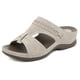 thumbnail image 1 of Sandalias de cuña Sandalias de vestir Zapatos de verano Punta abierta Sin cordones para mujer (36) Beige, 1 of 9
