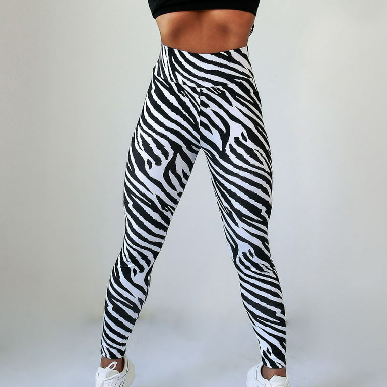 mveomtd Women's Black And White Striped Jacquard Running Fitness Yoga Pants  Butt Workout Leggings for Women Textu High Waist Yoga Pant Men's Sheer