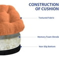 thumbnail image 3 of Chair Cushions for Dining Chairs Set of 6, Kitchen Chair Cushions, Chair Pads with Ties and Non Slip Backing, Tufted Memory Foam Seat Cushion 6 Pack, 15.5" x 15.5" x 4", Rust, 3 of 14