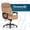 Tan, variant on Thomasville Danvers Big & Tall Office Chair, Ergonomic Lumbar Support, Breathable Vegan Leather, Dark Brown