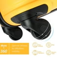 thumbnail image 4 of 3 Pcs Suitcase ABS Lightweight Suitcase with TSA Lock,20''24''28'Hardshell Luggage Sets ,with 360°Spinner Wheels，3-Step Telescoping Handle,for Travel, Yellow, 4 of 9