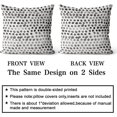 thumbnail image 6 of Polka Dot Pillow Covers Set of 2 Black Cream Throw Pillows 18x18 in Outdoor Boho Design Brush Strokes Decorative Pillowcase Square Cushion Cover Linen Pillow Case for Home Sofa Couch Bed, 6 of 6