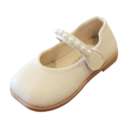

JDEFEG Shoes for Little Girls Size Fashion Autumn Toddler and Girls Casual Shoes Thick Sole Round Toe Buckle Dress Shoes Size 2 Girls Shoes Beige 21