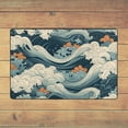 thumbnail image 3 of PUREYAH Front Door Mat Indoor Entrance, Non-Slip Washable Sea Water Funny Wave Decorative Rug Carpet for Bedroom Living Room Bathroom 72"x48", 3 of 8