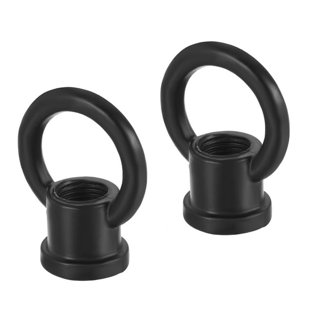 Unique Bargains 15kg Load 29x35mm M10 Thread Ring Shape Female Loop Eye Nut Black 2 Pack