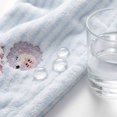 thumbnail image 6 of Striped Cotton Hair Towel Wrap for Women – Anti-Frizz Super Absorbent Quick Drying Hair Turban for Wet Hair Blue, 6 of 7