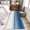 Blue, variant on Turquoise White Ombre Runner Rug 2x6 FT,Non Slip Hallway Rugs,Modern Country Abstract Stripes Washable Soft Floor Carpet Throw Runner Carpet Long Rugs for Entryway Kitchen Bedside Sliding Door