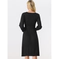 thumbnail image 4 of Vestido de Punto Allegra K con Cinturón para Mujer Negro S, 4 of 6