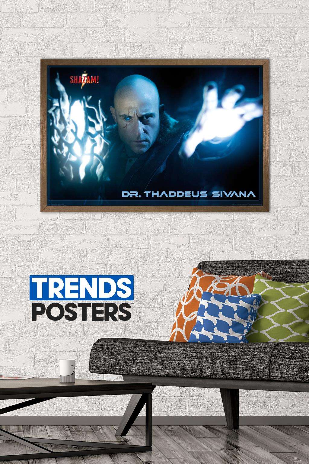 DC Comics Movie - Shazam - Dr. Sivana Wall Poster, 22.375" x 34", Framed