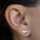 thumbnail image 2 of Aretes de oro 14k GIALLO Broquel GIALLO COLLECTION cometas de oro amarillo oro blanco y circonias, 2 of 5