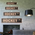 thumbnail image 2 of HOCKEY Vintage Aluminum Street Sign stick puck mask skates skating rustic metal tin | Indoor/Outdoor |  30" Wide, 2 of 4