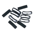 thumbnail image 3 of 10 anillos de sujeción de goma para correas de reloj de silicona. Negro 1, 3 of 9