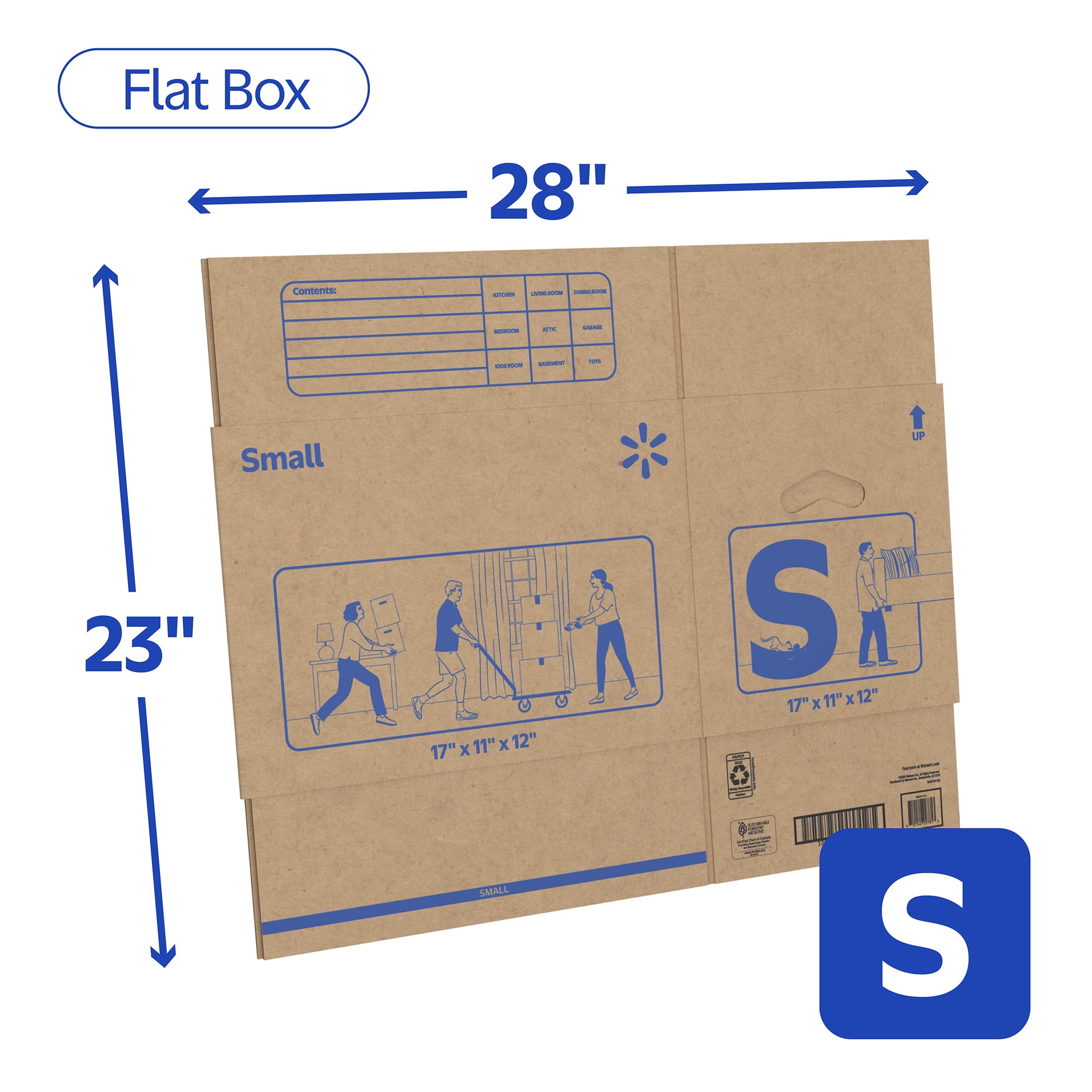 Walmart Small Packing Boxes 17x11x12 - 200 Count Pallet
