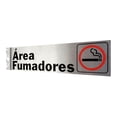 thumbnail image 2 of Letrero Para Pared Área Fumadores Hyko Aluminio 5X20.5 Cm, 2 of 3
