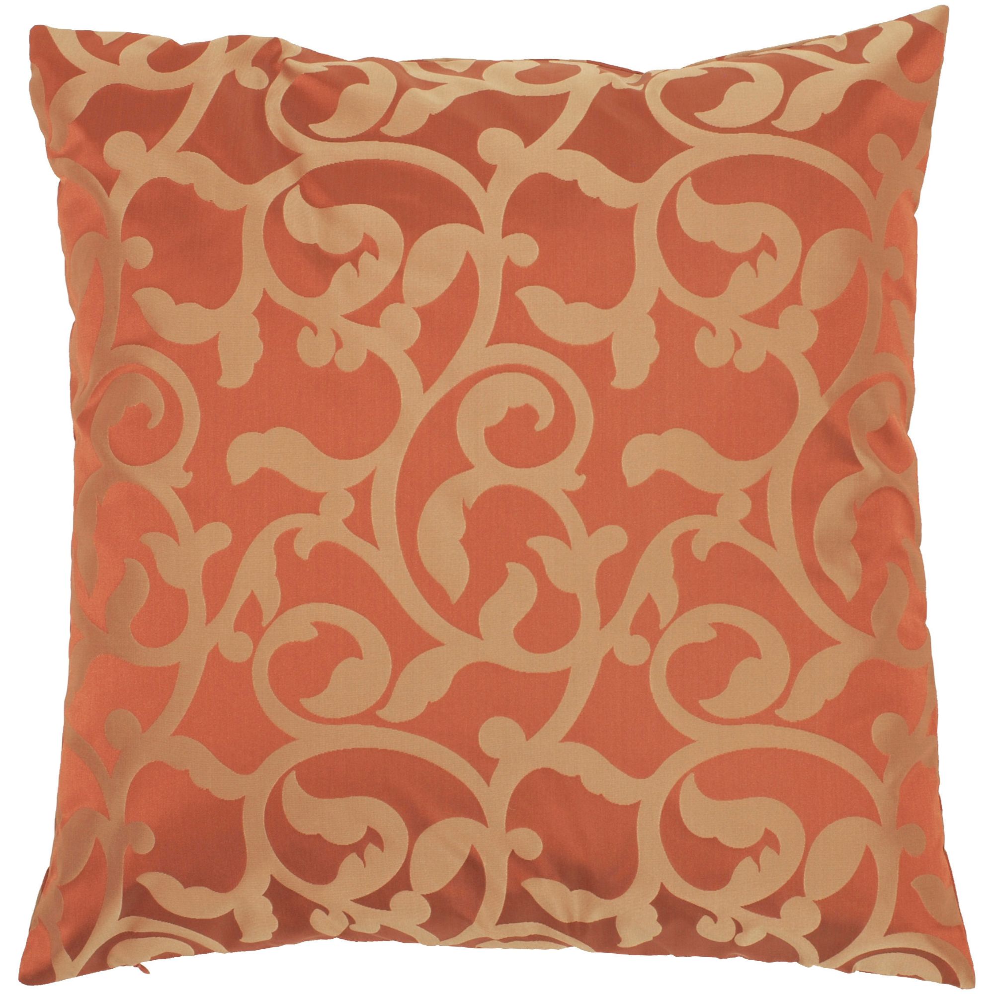 18" Orange and brown Contemporary Square Throw Pillow Cover Walmart