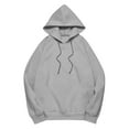 thumbnail image 5 of Uqiangy Oversized Hoodies for Women Tunic Sweatshirts for Women Crew Neck Sweatshirts Women Women's Sweatshirt Womens Crewneck Sweatshirt Fleece Pullover Women Hoodies for Women Gray 3XL, 5 of 9