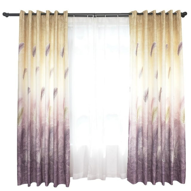 Rideau Occultant en Polyester pour Chambre à Coucher et Salon (Violet)