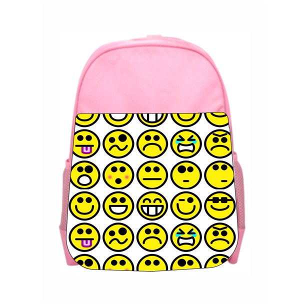 Accessory Avenue Bookbag Emoji Emojis Print Girls Kids PreSchool