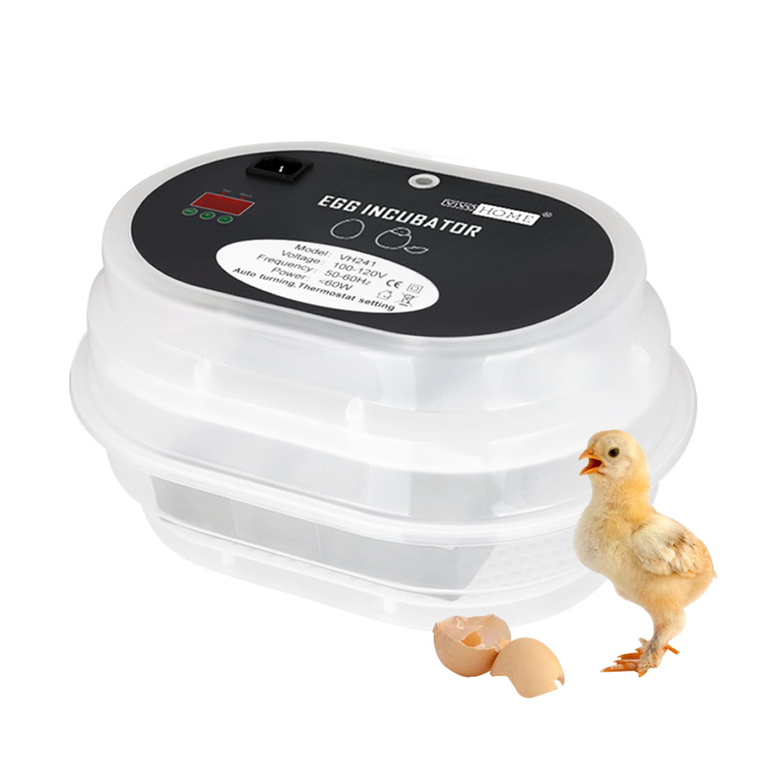 12 Eggs Digital Display Automatic Incubator Hatcher Turning Machine Chicken Duck 