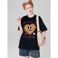 thumbnail image 1 of Camiseta gráfica "Chocolate Is My Valentine" - Camiseta de cuello redondo 100 % algodón para parejas, camiseta informal de manga corta estampada para hombre y mujer, ideal para deportes y actividades, 1 of 6