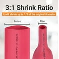 thumbnail image 2 of Heat Shrink Tubing Kit 1, 3/4, 1/2, 5/8 Inch Assortment, 3:1 Dual Wall Adhesive Lined - Black  Red [108 pcs], 2 of 7