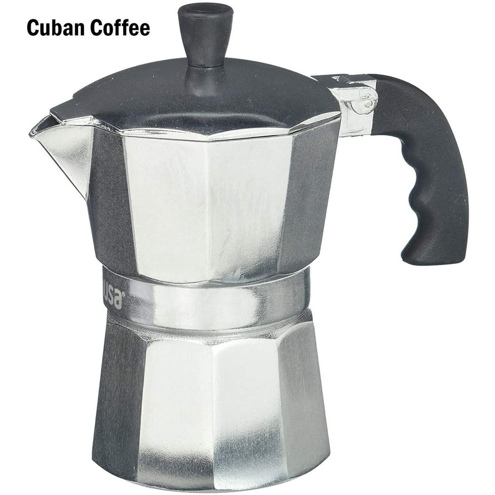 IMUSA USA 3 Cup Traditional Stovetop Espresso, Cuban Coffee Maker
