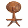 thumbnail image 3 of 30" Round Solid Wood Counter Height Pedestal Dining Table in Distressed Oak by International Concepts, 3 of 7