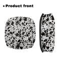 thumbnail image 2 of HELLHERO Polyester Rollator Walker Seat and Backrest Rollbar Covers Set with Non-Slip Fit Reusable Gift Option, Black-and-white Chippy Texture, 2 of 7