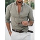 thumbnail image 1 of Camisas de manga larga para hombre, camisas con botones, camisas casuales, camisas de corte regular, 1 of 8