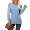 thumbnail image 2 of Women Blouses Long Sleeve Fitness Woman Sweaters Extra Small Shirts Women Olive Long Sleeve Shirt Turtle Neck Womens T Shirrs Short Tee Shirts Graphic Tees T Shirt Patch Summer Button down Light blue, 2 of 9