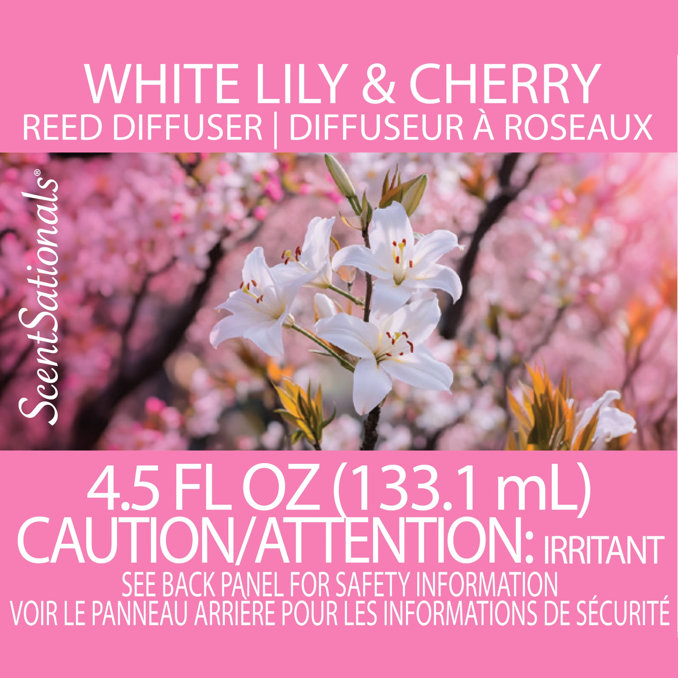 Diffuseur de roseaux ScentSationals - Lys Blanc & Cerise RIMPORTS CANADA REED SCTS LYS BLNC &