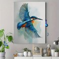 thumbnail image 4 of Kingfisher Bird Watercolor Canvas Print，Cafe Hotel Dining Room Living Room Decor, 4 of 8