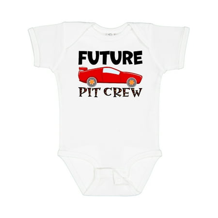 

Inktastic Future Pit Crew Red Race Car Gift Baby Boy or Baby Girl Bodysuit