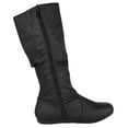 thumbnail image 3 of Forever Women Flat Heel Slouchy Mid-Calf Basic Light Weight Boots Side Zipper SELENA-24 Black PU 8.5, 3 of 4