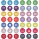 thumbnail image 3 of 300PCS 3/5inch(15mm) 15Colors Small Size Buttons Resin Round Shape 4 Holes Flatback Button Sewing Scrapbooking and DIY Craft for Craft Pack of with Bo, 3 of 5