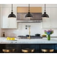 thumbnail image 3 of Kira Home Belle 9" Pendant Light with Dome Shade, Petit Retro Metal Dark Brown Hanging Light, Oil Rubbed Bronze, 3 of 9