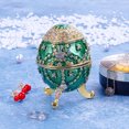 thumbnail image 3 of A Exquisite Toy Enamel Storage Egg Decorative Organizer Box Functional Compartment Miniature Treasure Case Jewelry Trinket Keeper Collectible Art Piece Gift For Kids Home Decor, 3 of 6