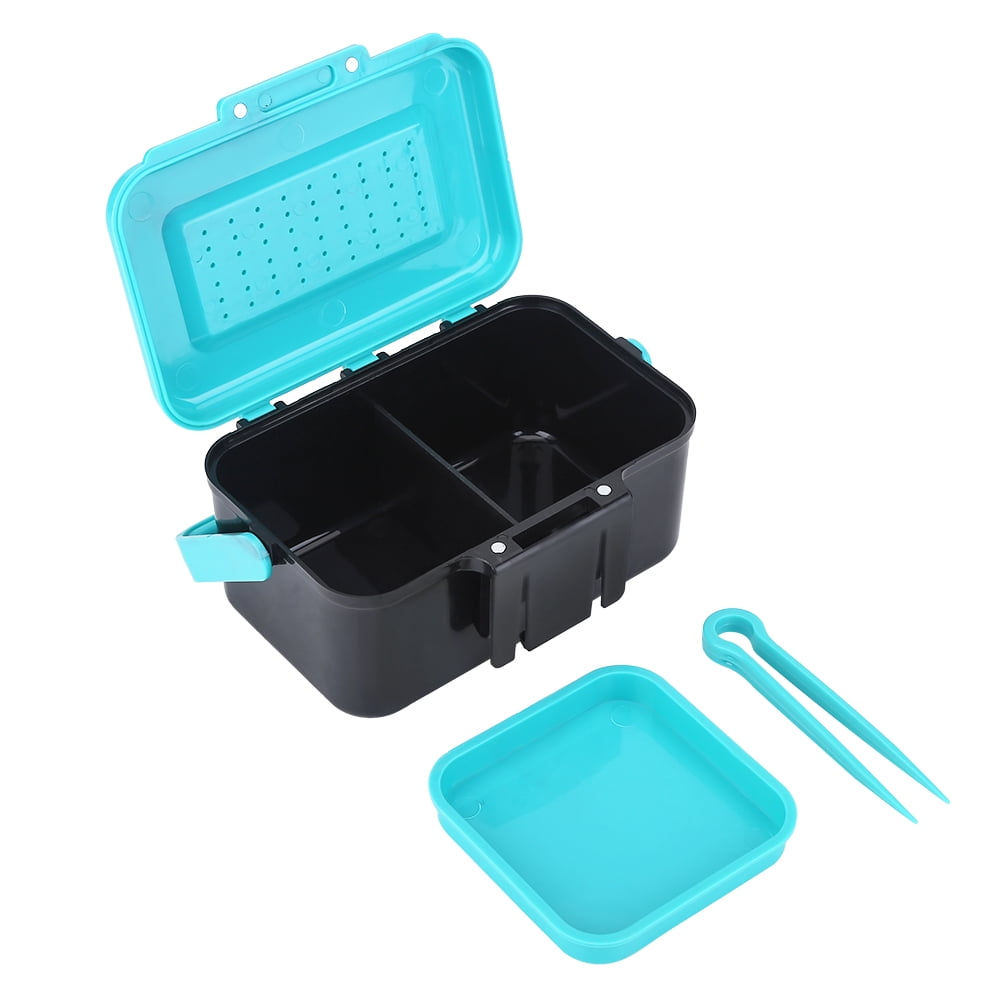 Breathable ABS Plastic Fishing Bait Earthworm Worm Lure Tackle Storage Box 
