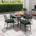 thumbnail image 3 of Kimunuk 4 Pack Outdoor Chair Cushions, 19" x 19" Waterproof Outdoor Seat Cushions Couch Pads with Ties & Handle for Patio Furniture, Green, 3 of 6