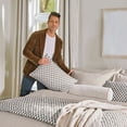 thumbnail image 2 of Nate Home by Nate Berkus Drawn Squares Pillow, 14" x 24", Charcoal/Gray, 2 of 8