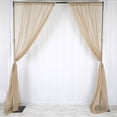 thumbnail image 3 of BalsaCircle 10 feet x 10 feet Sheer Voile Backdrop Drapes Curtains 2 Panels 5x10 feet Wedding Party Natural, 3 of 8
