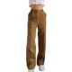 thumbnail image 1 of Pantalones de pierna recta de cintura alta para mujer Pantalones sueltos de moda con bolsillos de co Abanopi Camello/Grande, 1 of 7