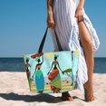 thumbnail image 2 of Ratiio African Women Print Large Capacity Beach Travel Bag, Polyester Waterproof Tote Bag with Zipper for Vacation and Daily Use, 2 of 6