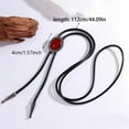 thumbnail image 5 of Yokua Cowboy Braided Cord Bolo Tie Oval Shape Gem Stone Adjustable Necktie Necklace, 5 of 20