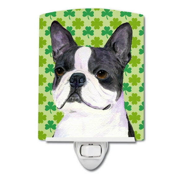 Boston Terrier St. Patrick's Day Ceramic Night Light