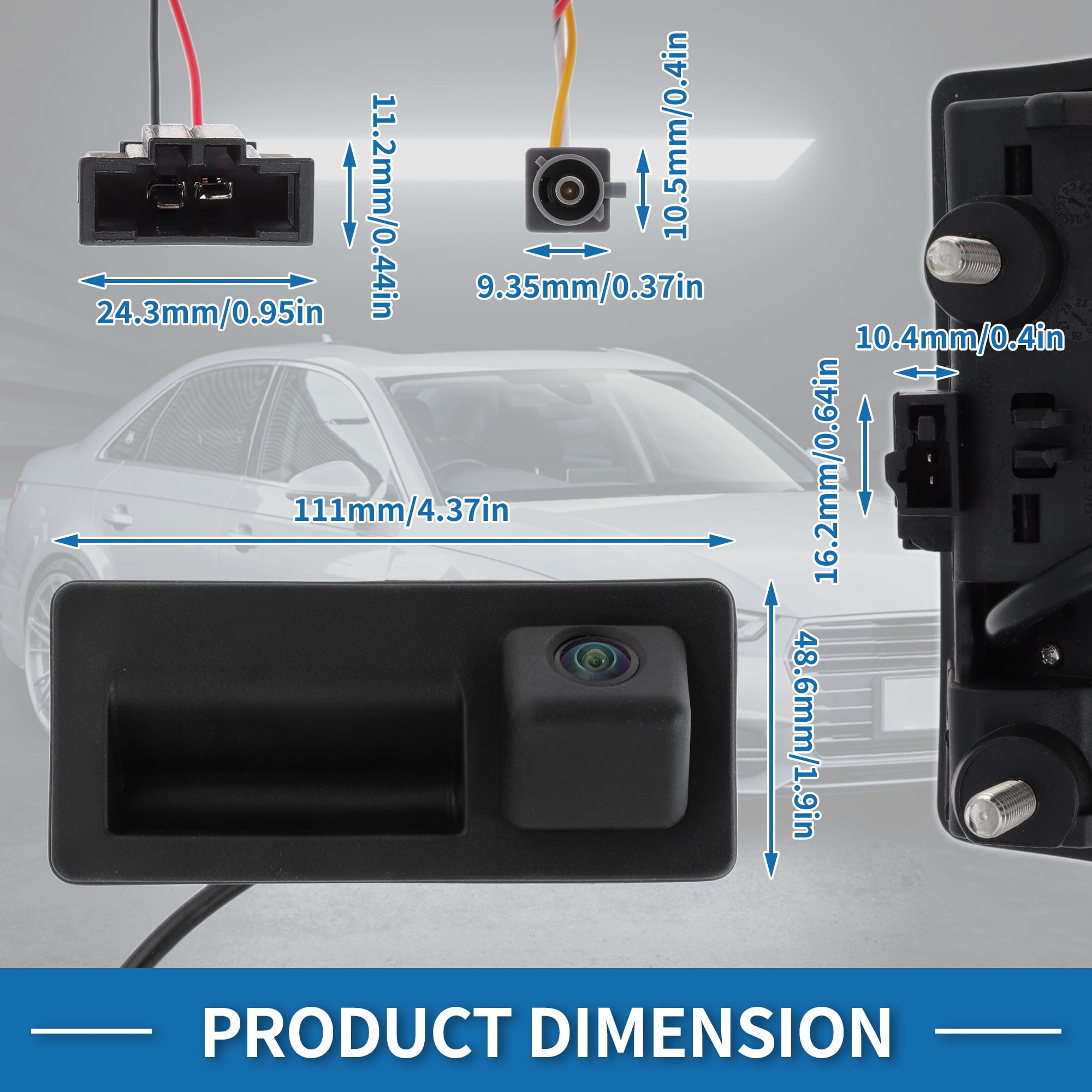 Unique Bargains Tailgate Handle Rear View Camera for Audi A4 A5 A6 A7 Q3 Q5 S4 RS5 S6 S7