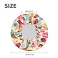 thumbnail image 3 of Lollipop Cone Donut Prints Shower Cap, Reusable Bath Hair Hat for all Hair Lengths Hair Cover with Elastic Band Double Waterproof Layers Bathing Hat, 3 of 5