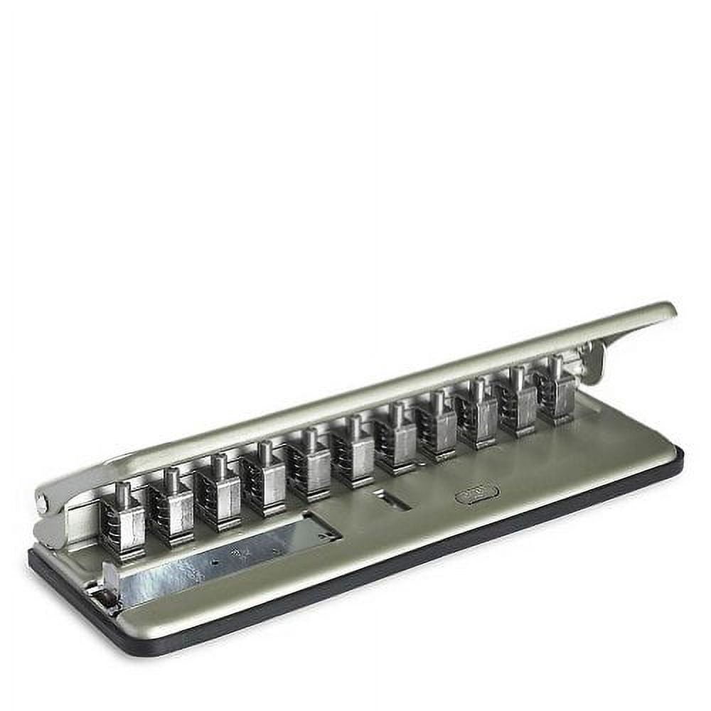 Levenger Circa Universal Desk Discbound Hole Punch, Heavy-Duty Metal Paper Puncher for Disc Notebooks, Business Home Office Supplies
