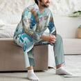 thumbnail image 7 of Sikiie Let's go Travel Mens Pajama Set, Soft Warm Long Sleeve Sleepwear, Cozy Button-Down Pjs for Men-X-Large, 7 of 7